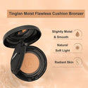 M-Joptim Tinglan Moist Flawless Cushion Bronzer 3 Colors Skin Illumination Cushion with Refill Perfecting Cushion (Product 14g + Refill 14g)