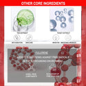 Astaxanthin Serum also contains tea extract and yeast extract to brighten skin