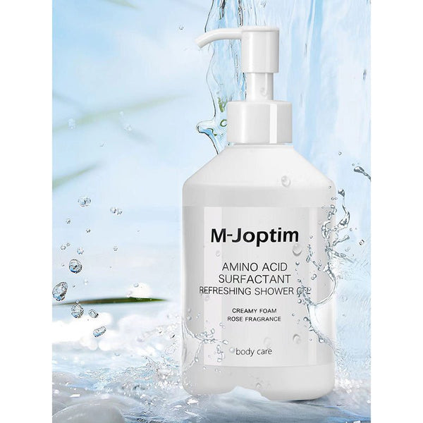 the photo of amino acid shower gel with water rinsed