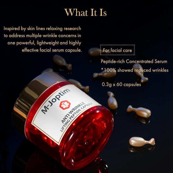 the benefits of Anti-Wrinkle Peptide Serum are anti-wrinkles and fine lines and lifts and firms skin