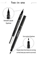M-Joptim Charming Smooth Liquid Eyeliner Double Head Liquid Eyeliner 0.4ml + Correction Eyeliner 0.5ml