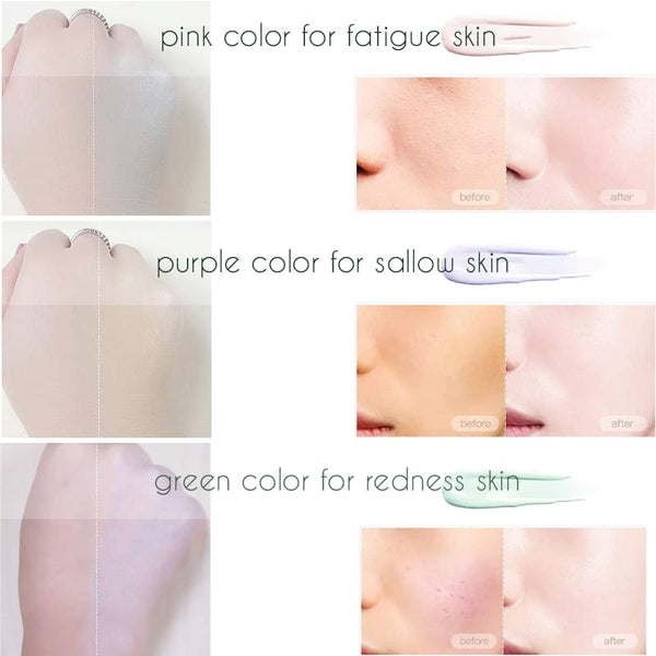 3 different colors correcting primer is for skin conncers