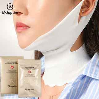 An Anti-Wrinkle Neck Mask with a patch design just like a tape applied around the neck to reduce neck wrinkles and lines