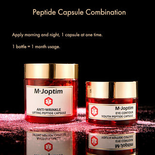 M-Joptim 10% Peptide Serum Wrinkle Reducing Serum Eye & Facial Capsule Skincare Set Special For Fine Lines