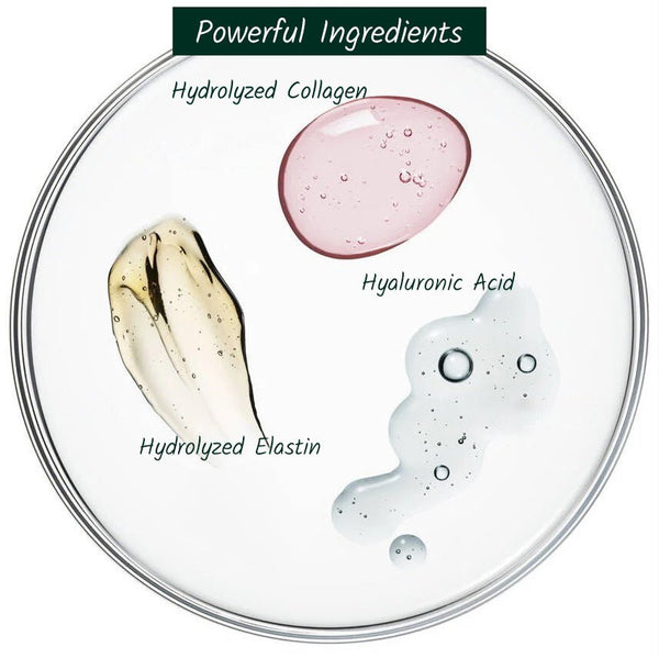 hydrolyzed collagen and hyaluronic acid and hydrolyzed elastin are the main ingredients of Collagen Revitalizing Oxygen Bubble Mask for dry skin and tired looking skin