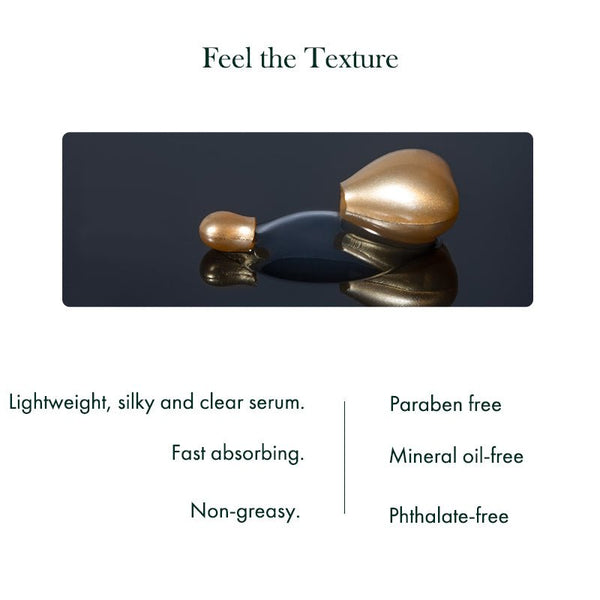 the texture of Eye Tightening Serum is lightweight and silky and fast absorbing and non greasy at all